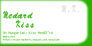 medard kiss business card